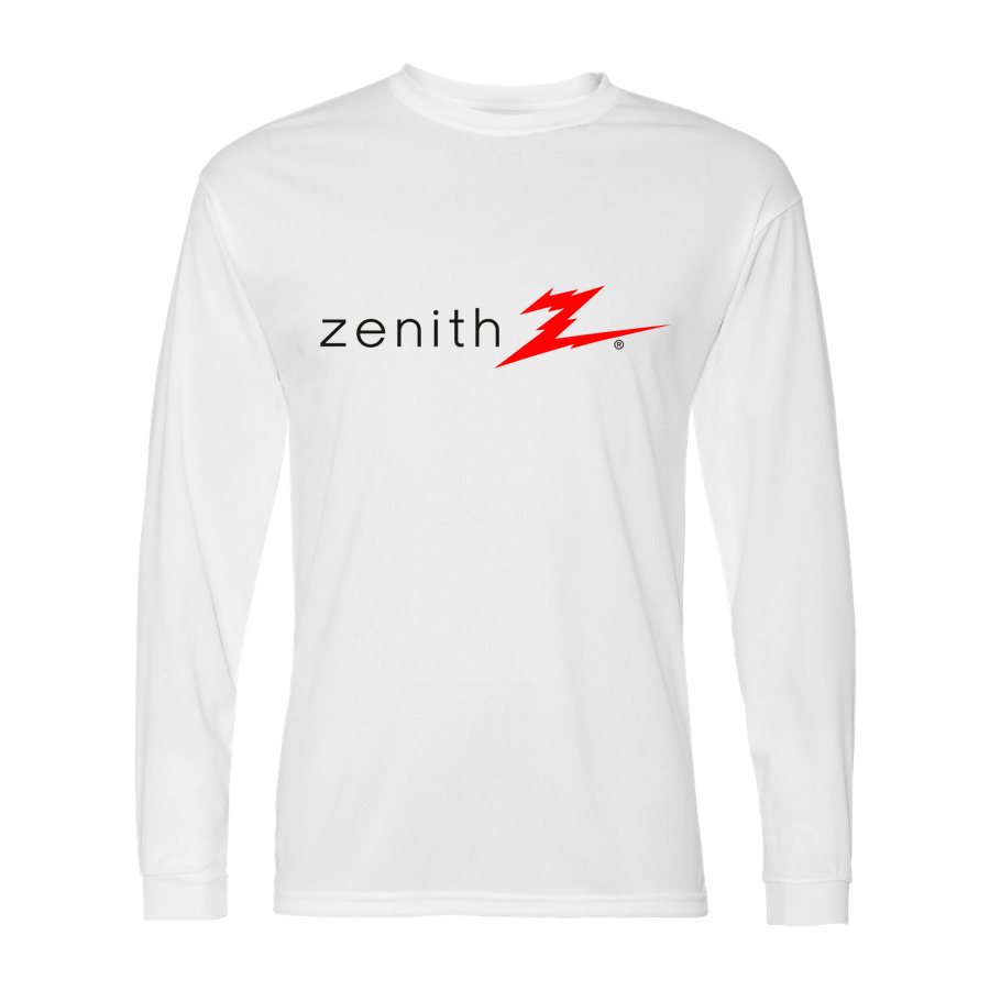 Men's Zenith Polyester Long Sleeve T-Shirt - White