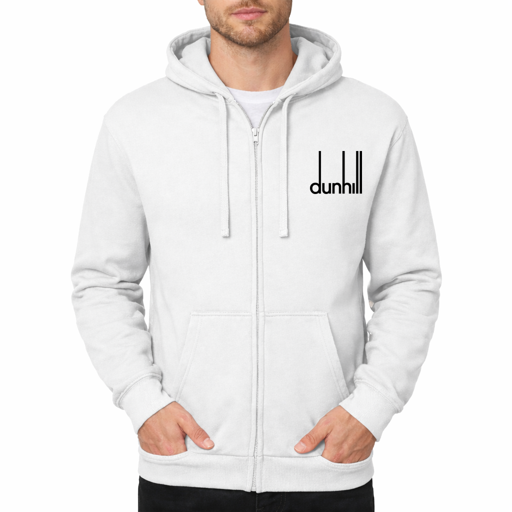 Dunhill black Zipper Hoodie - White
