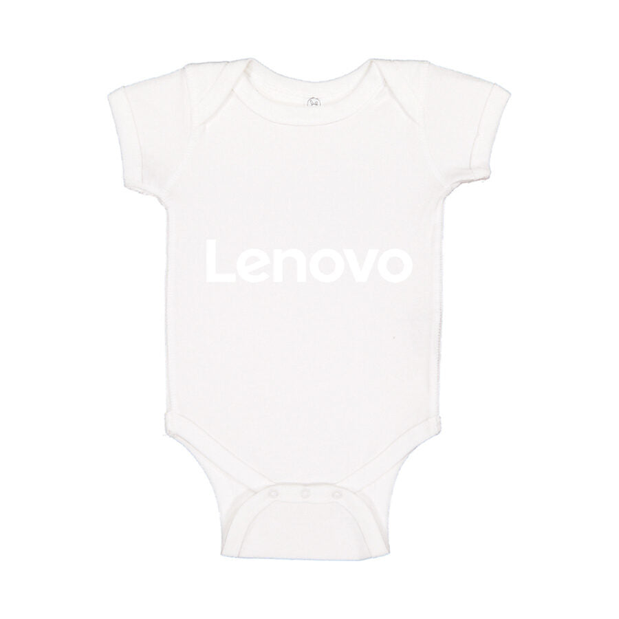 Lenovo White Logo Baby Romper Onesie - White