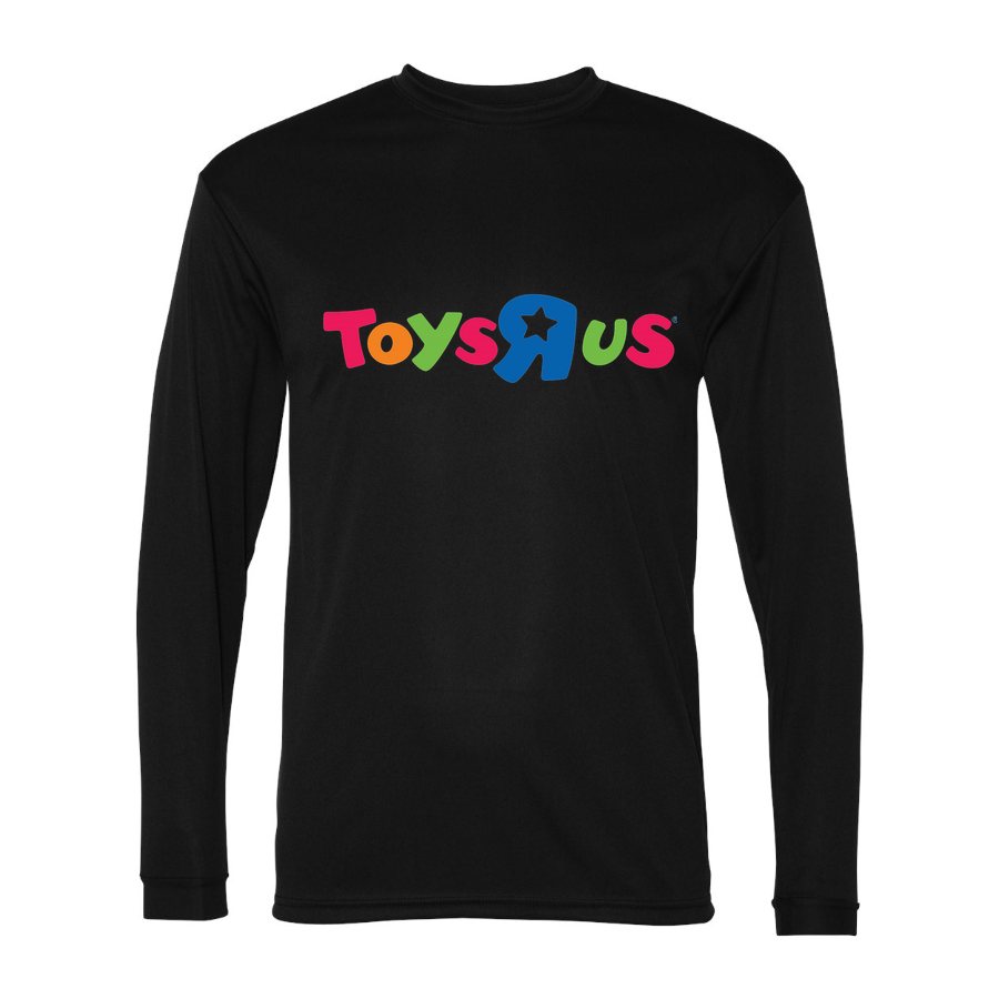 Men's Toys R Us Polyester Long Sleeve T-Shirt - Black