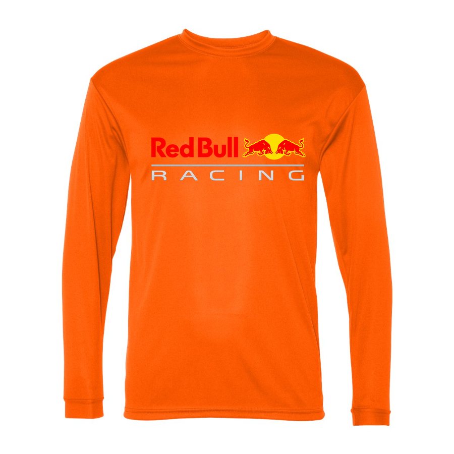 Men's Red Bull Racing Polyester Long Sleeve T-Shirt - Safety Orange