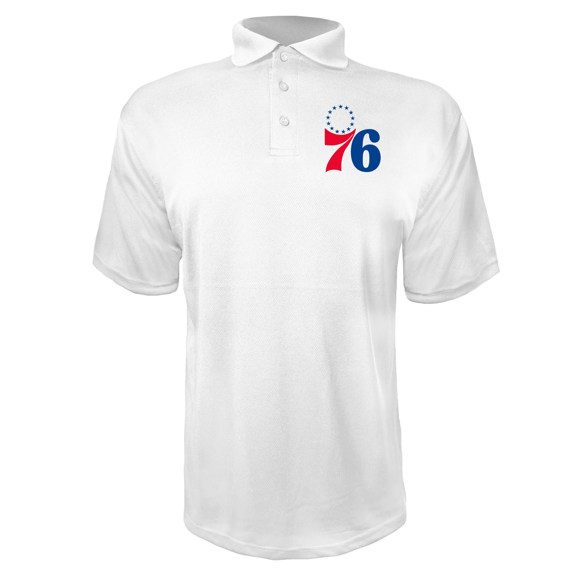 Philadelphia 76ers White polyester polo