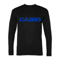 Men's Casio Polyester Long Sleeve T-Shirt - Black