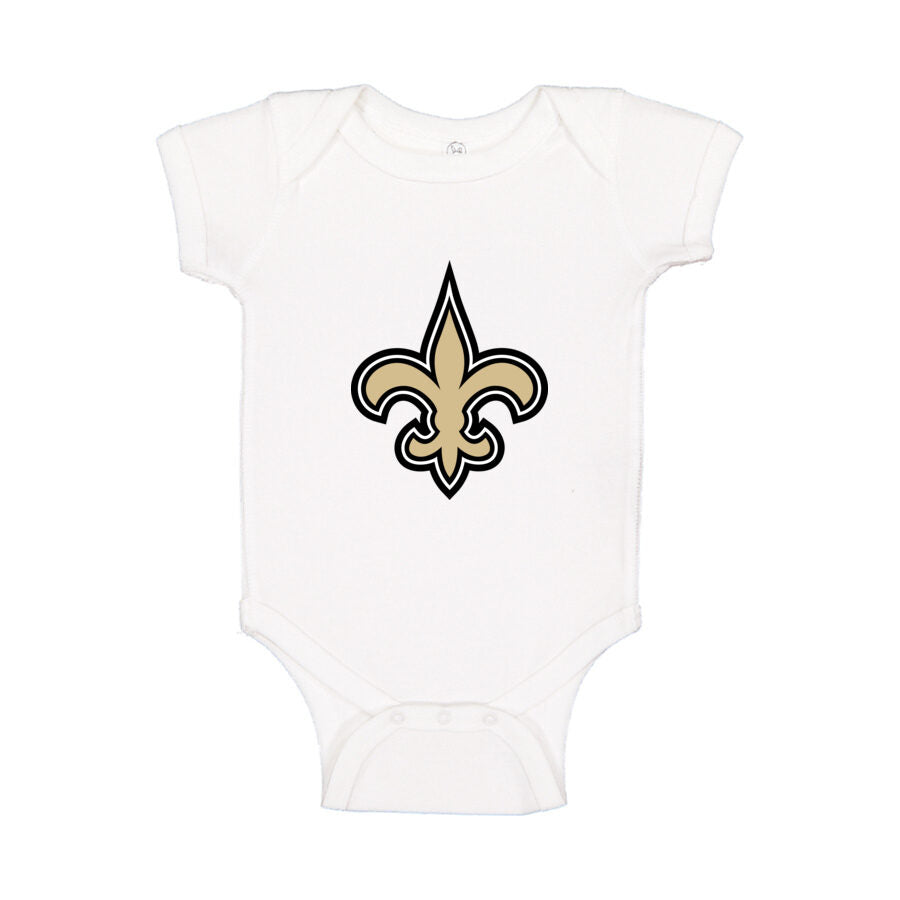 New Orleans Saints Baby Romper Onesie - White