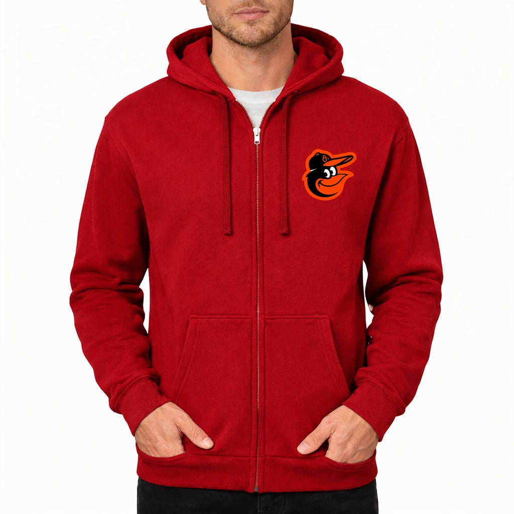 Men's Baltimore Orioles Zipper Hoodie - Red