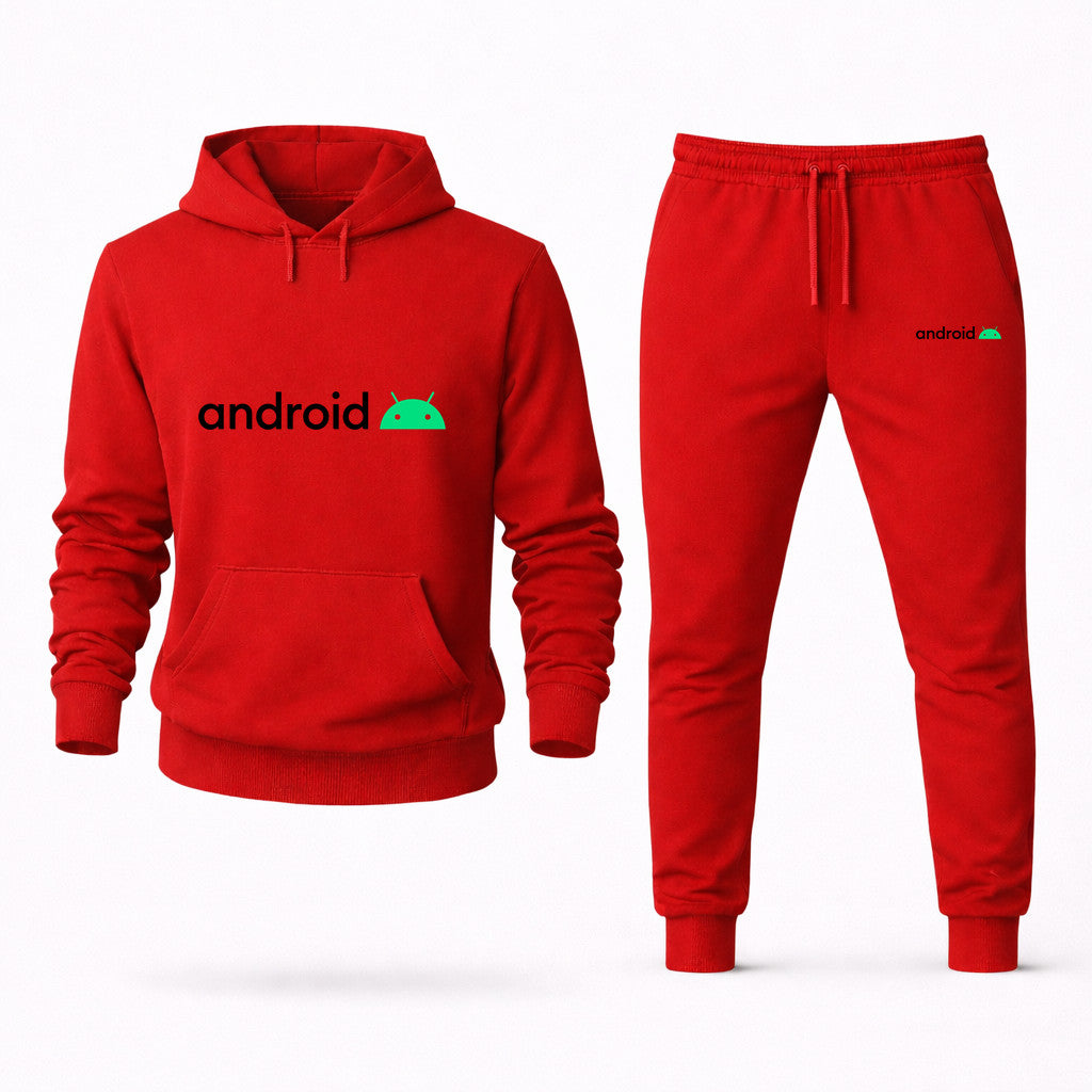 Android Hoodie and Joggers Set - Red