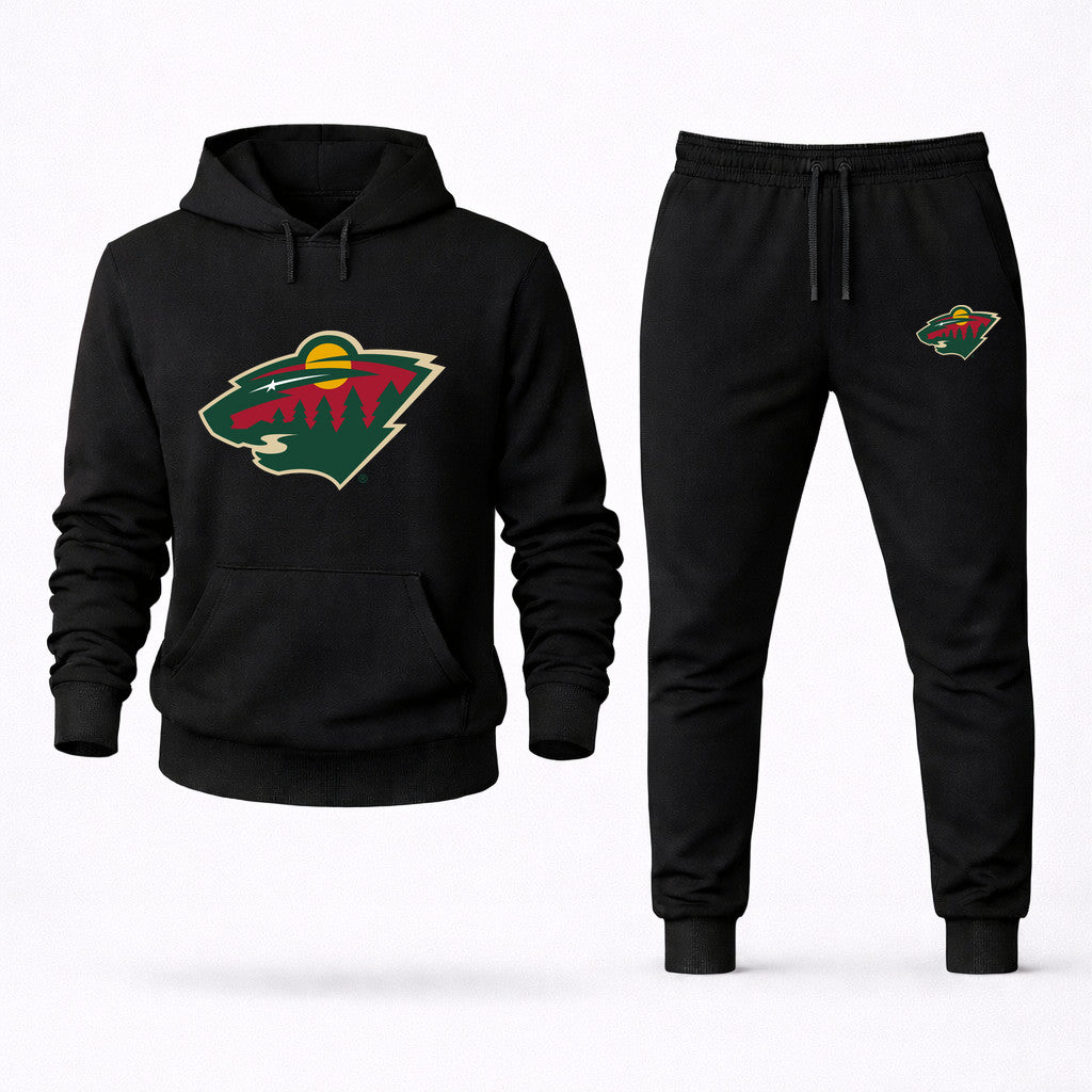 Minnesota Wild Hoodie and Joggers Set - Black