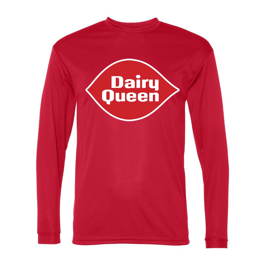 Men's Dairy Queen Polyester Long Sleeve T-Shirt - Red