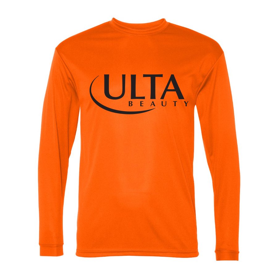 Men's Ulta Beauty Polyester Long Sleeve T-Shirt - Safety Orange