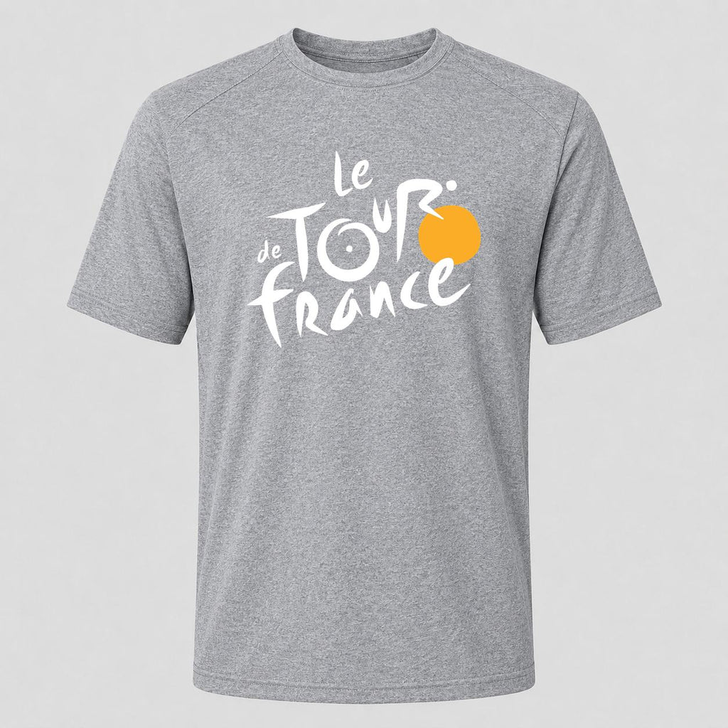 Men's Tour de France White Performance T-Shirt - Gray