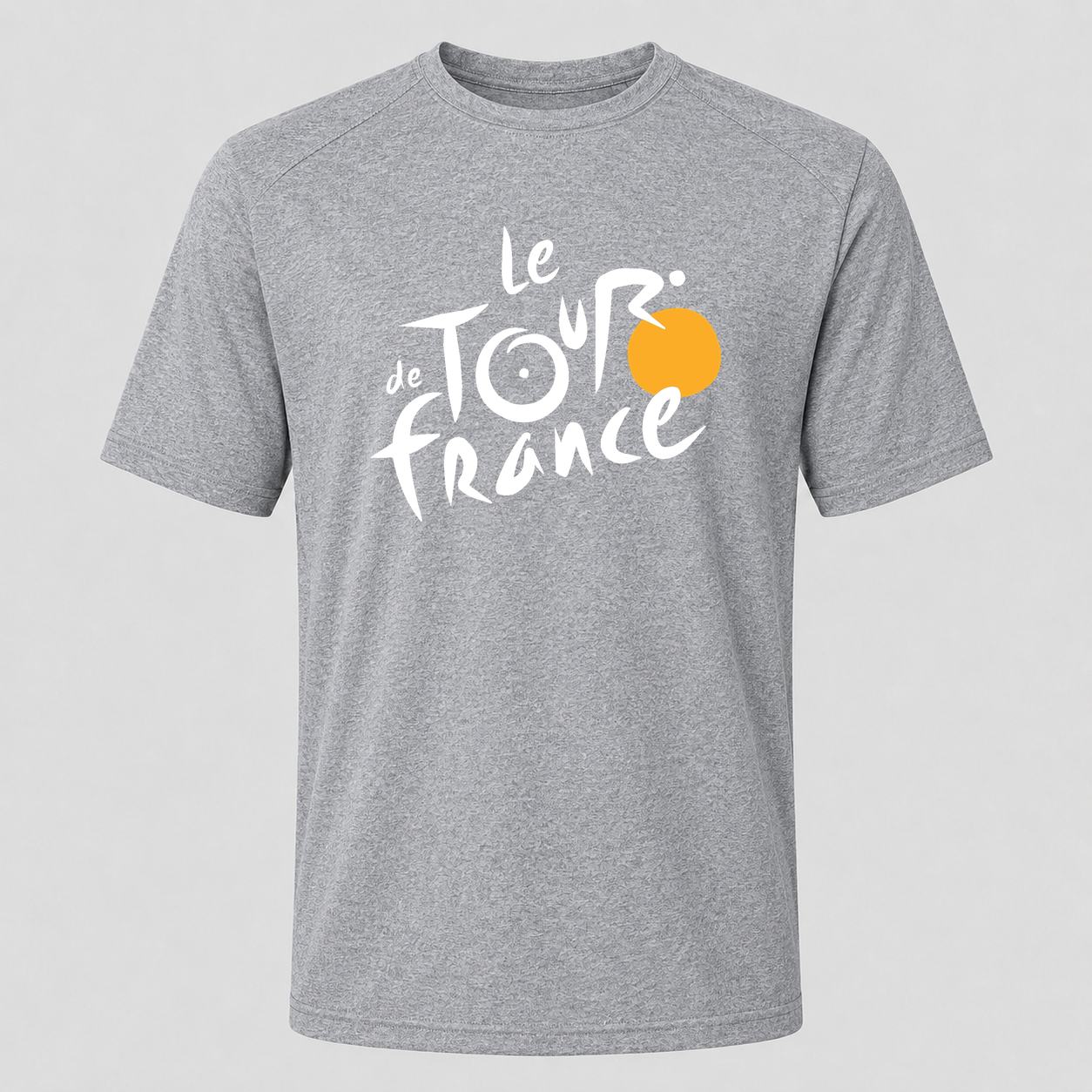 Men's Tour de France White Performance T-Shirt - Gray