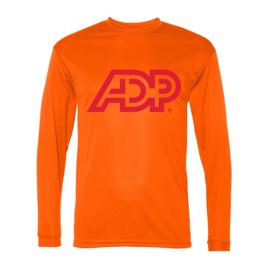 Men's ADP Polyester Long Sleeve T-Shirt - Safety Orange