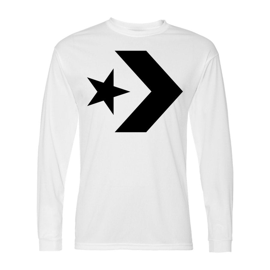 Men's Converse Polyester Long Sleeve T-Shirt - White