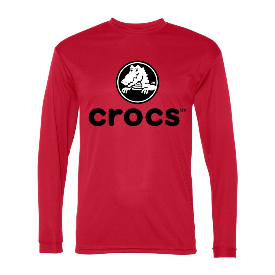 Men's Crocs Polyester Long Sleeve T-Shirt - Red
