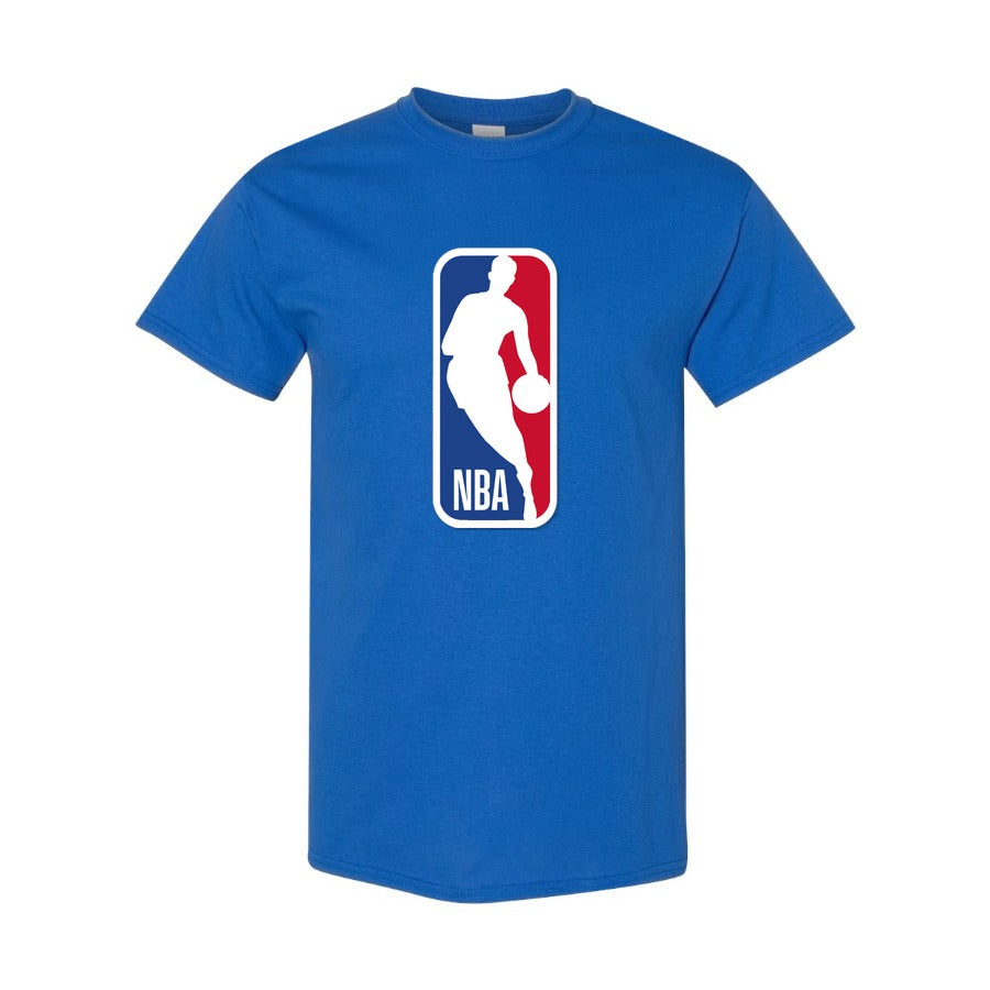 Blue - Front View - Men's NBA Cotton T-Shirt