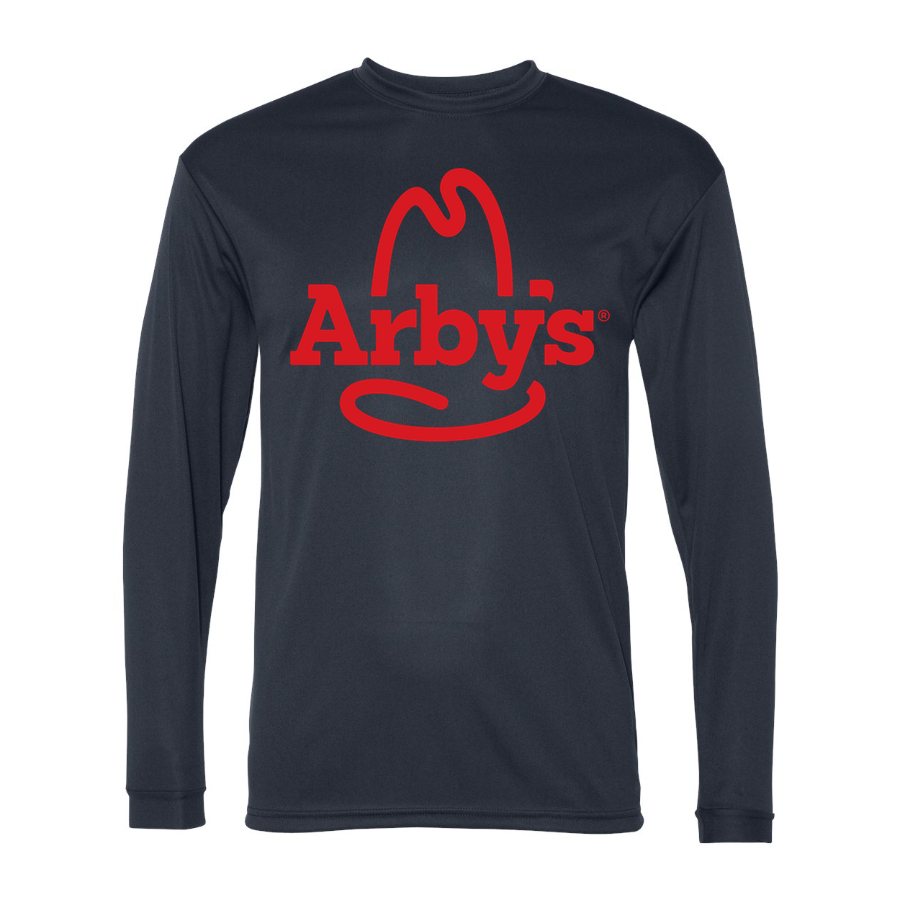 Men's Arbys Polyester Long Sleeve T-Shirt - Navy