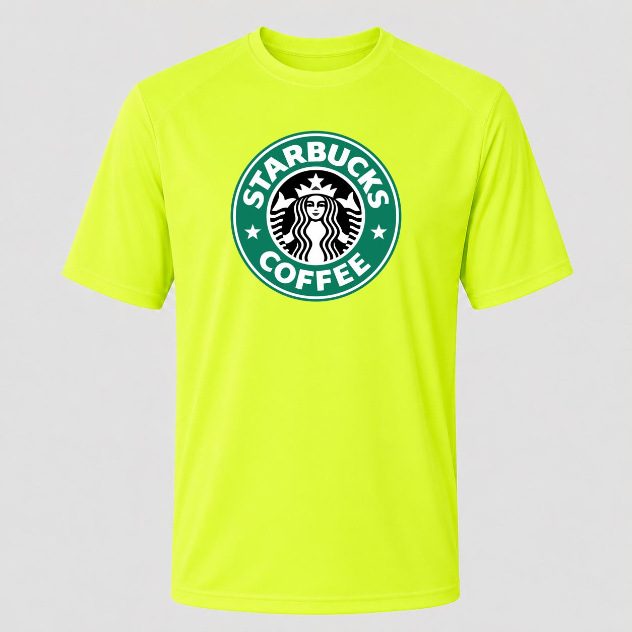 Men's Starbucks Performance T-Shirt - Safety Green