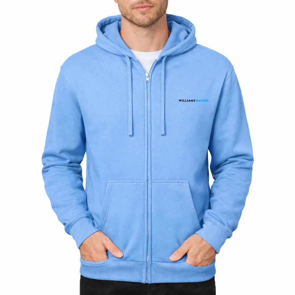 Men's Williams Racing Zipper Hoodie - Sky Blue