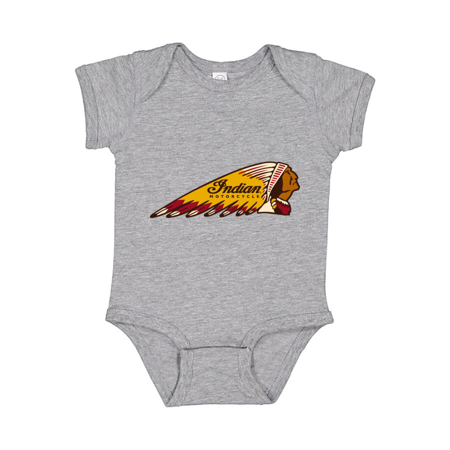 Indian Motorcycle Baby Romper Onesie - Gray