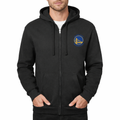 Men's Golden State Warriors logo Blue Zipper Hoodie - Black
