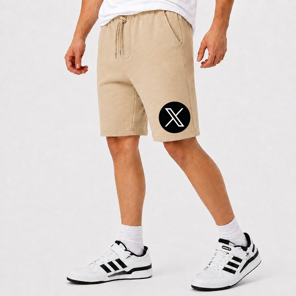 Men's Twitter X Cotton Shorts - Beige