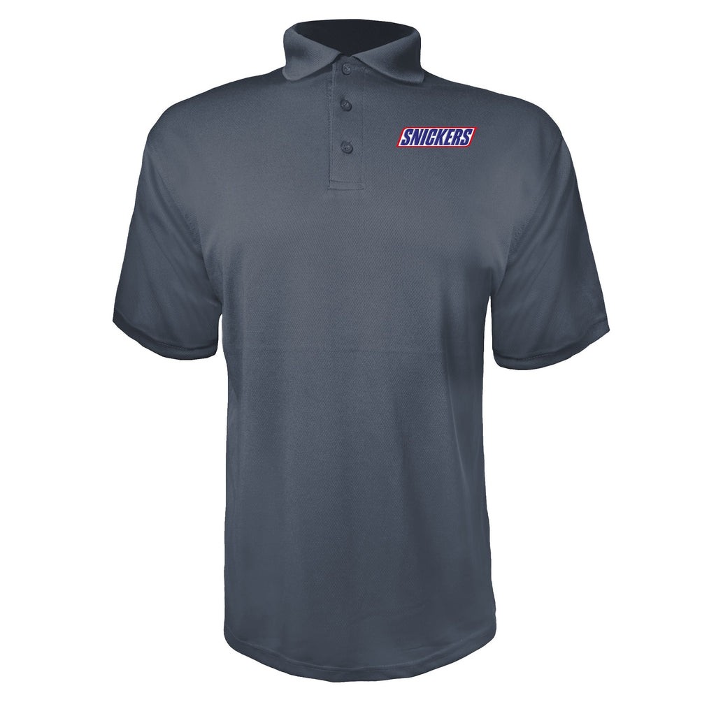 Snickers men's polyester polo in Charcoal
