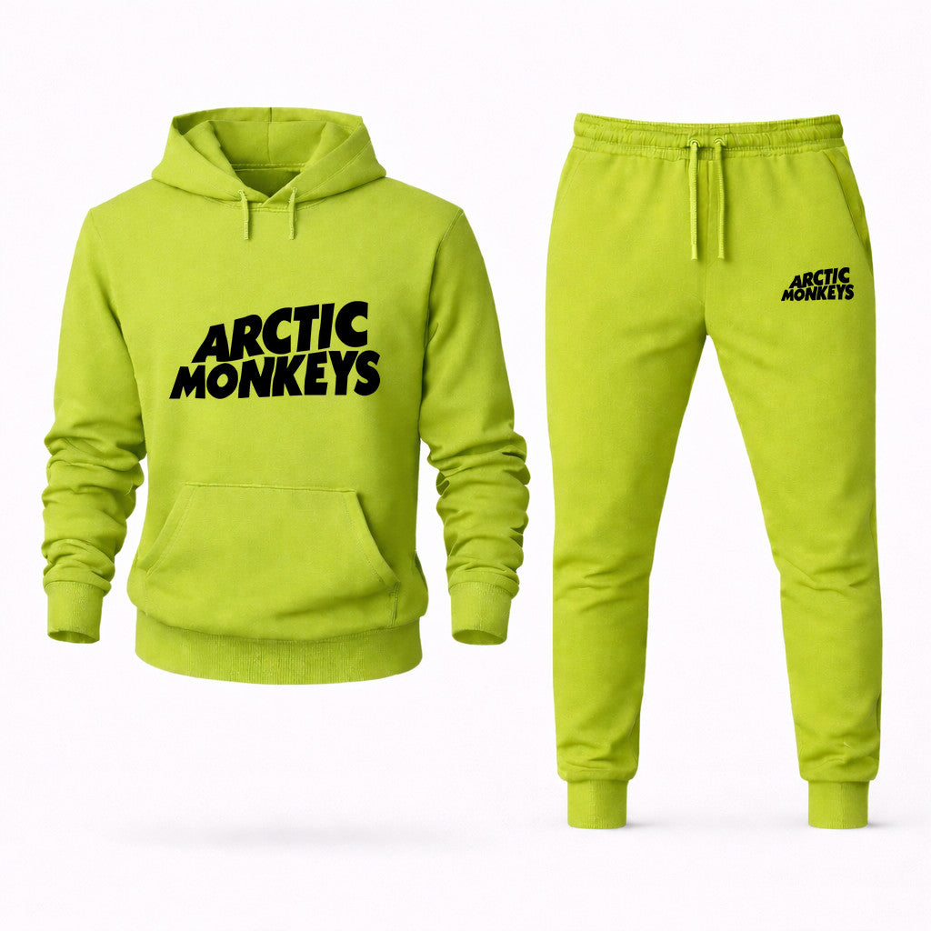 Arctic Monkeys Hoodie and Joggers Set - Lime Green