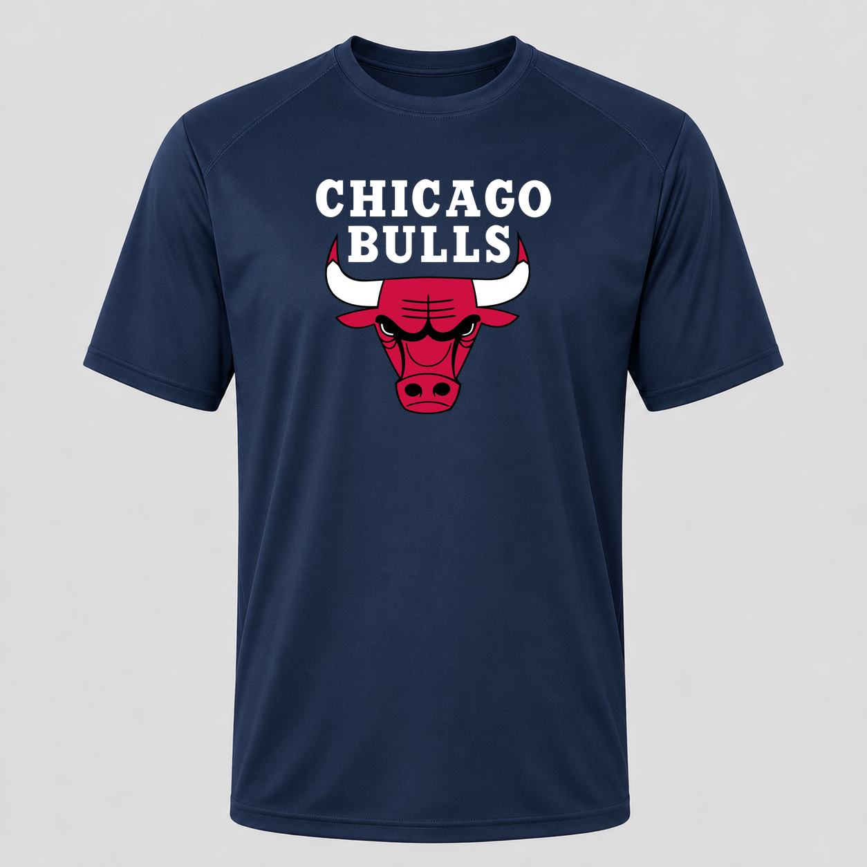 Men's Chicago Bulls White Performance T-Shirt - Navy