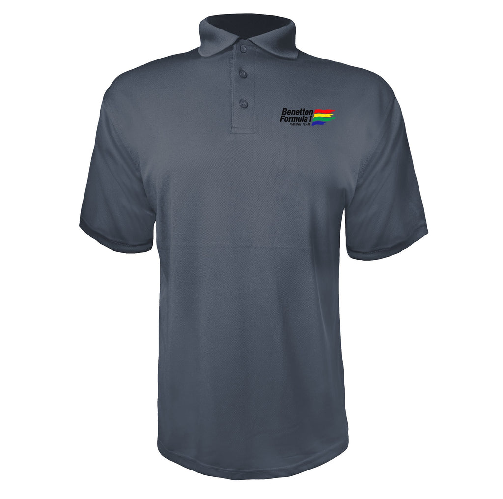Benetton Formula 1 Racing Team Charcoal polyester polo