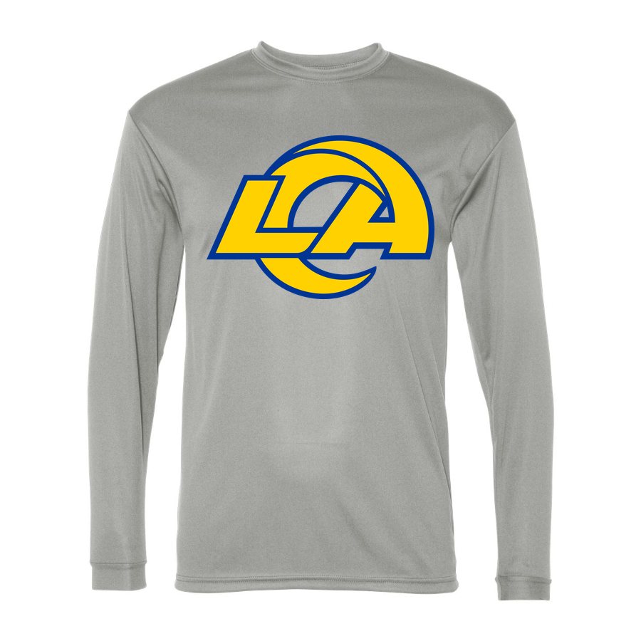 Men's Los Angeles Rams Polyester Long Sleeve T-Shirt - Silver