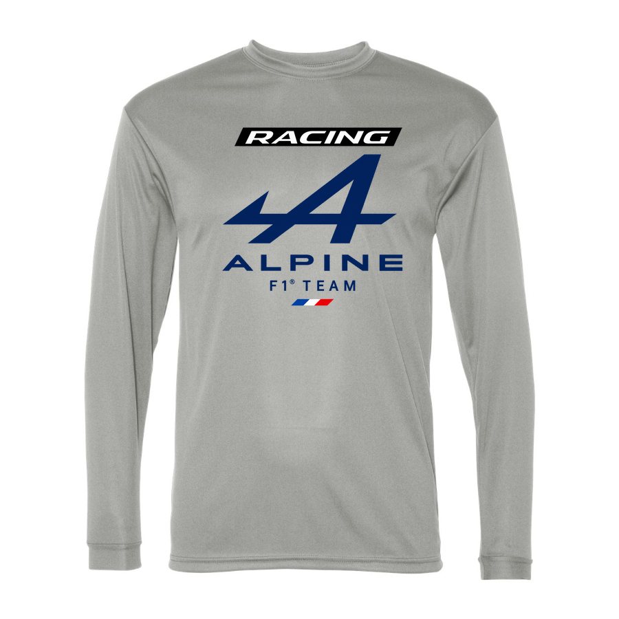 Men's Alpine F1 Team Polyester Long Sleeve T-Shirt - Silver