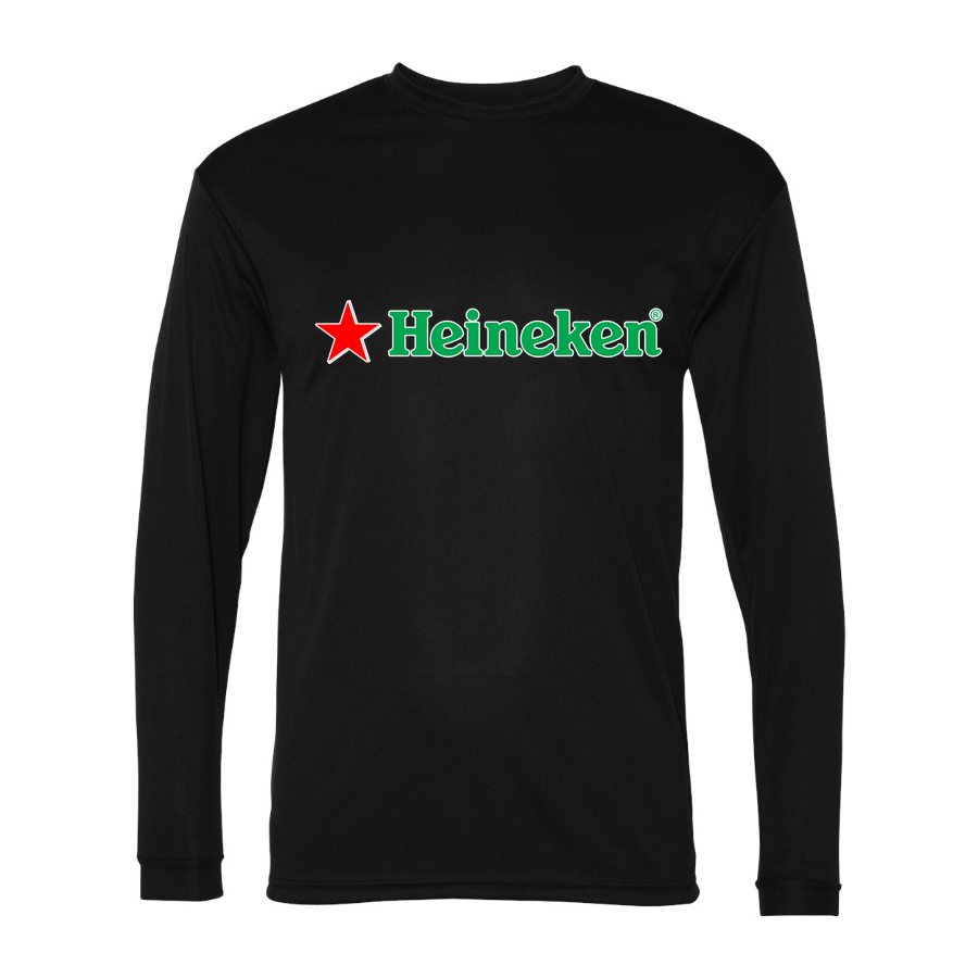 Men's Heineken Polyester Long Sleeve T-Shirt - Black