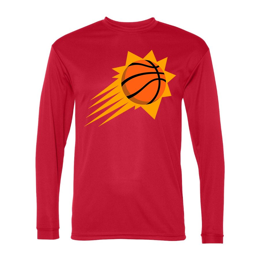 Men's Phoenix Suns Polyester Long Sleeve T-Shirt - Red