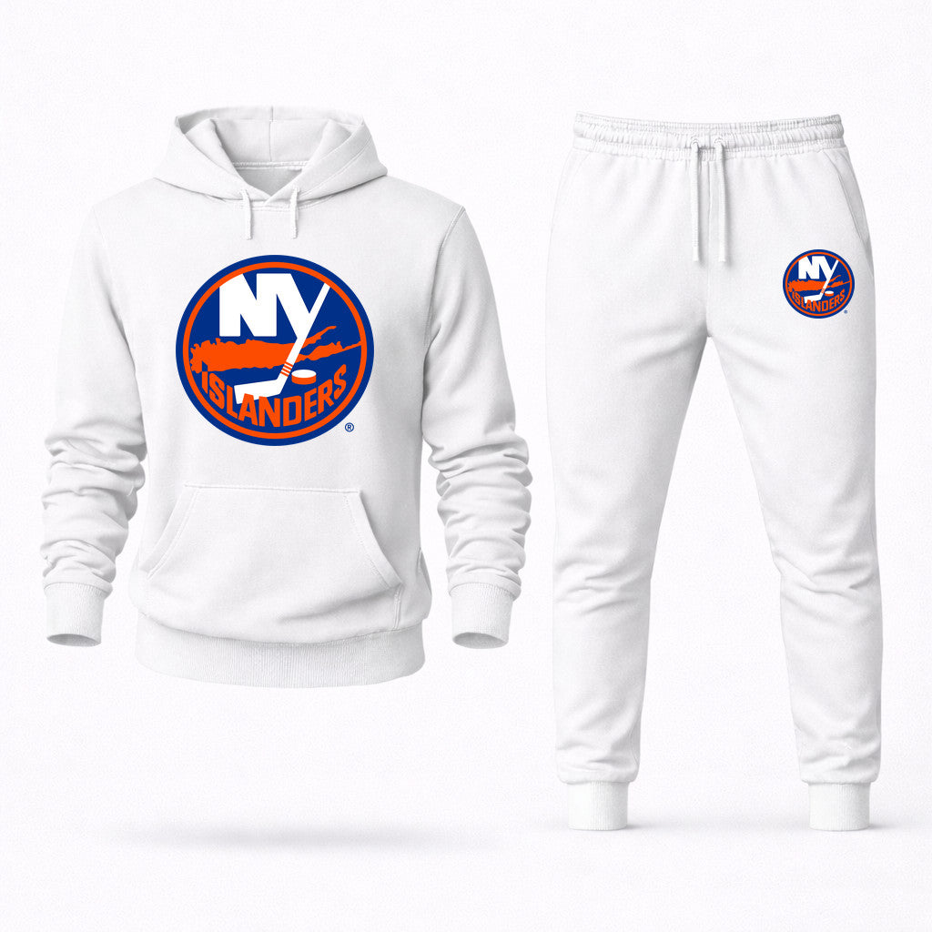 New York Islanders Hoodie and Joggers Set - White