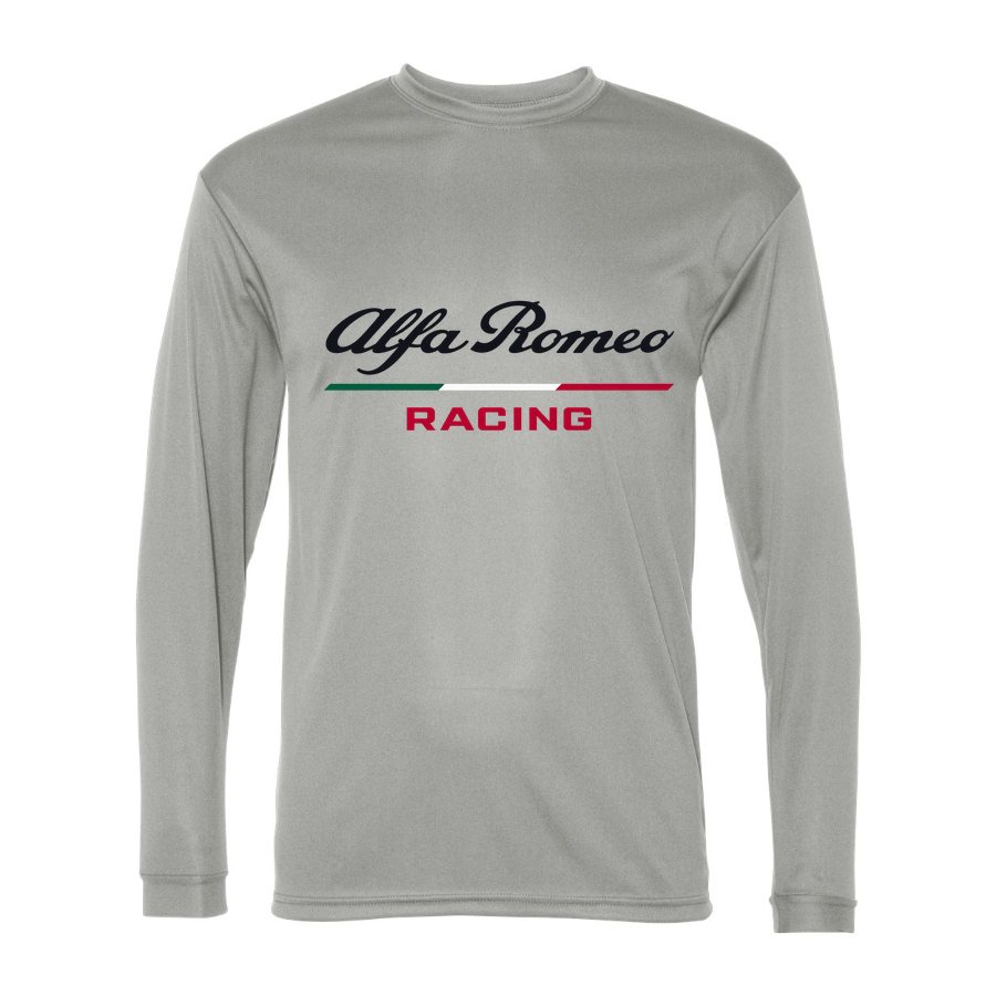 Men's Alfa Romeo Racing Polyester Long Sleeve T-Shirt - Silver