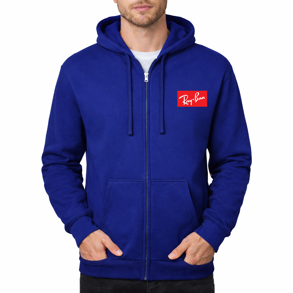 Ray Ban Zipper Hoodie - Royal Blue