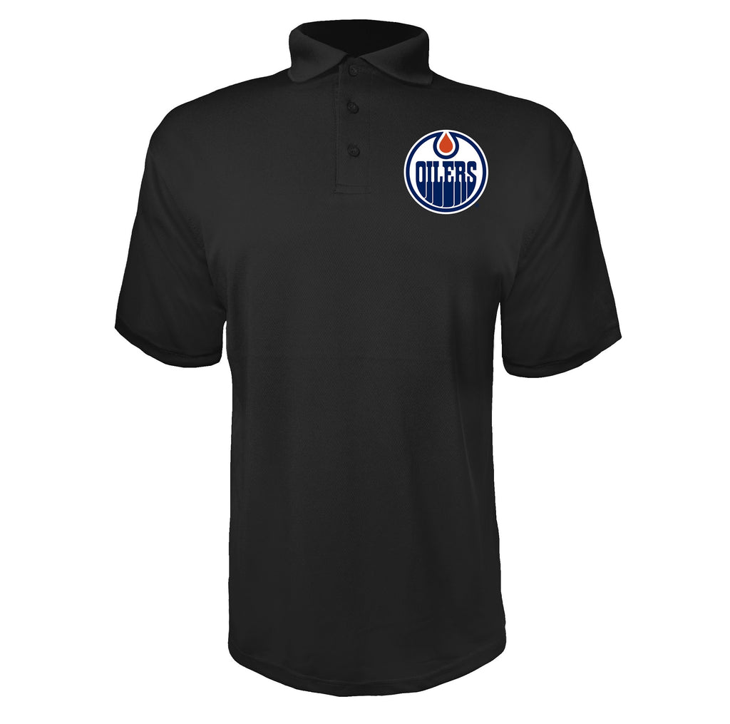 Edmonton Oilers Black polyester polo