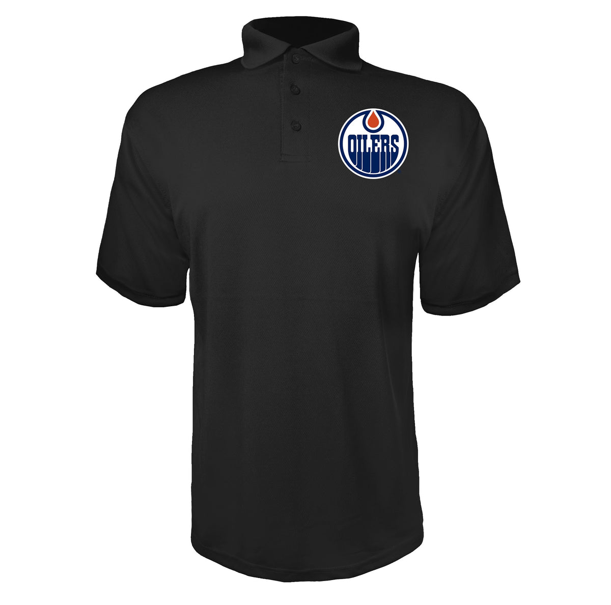 Edmonton Oilers Black polyester polo