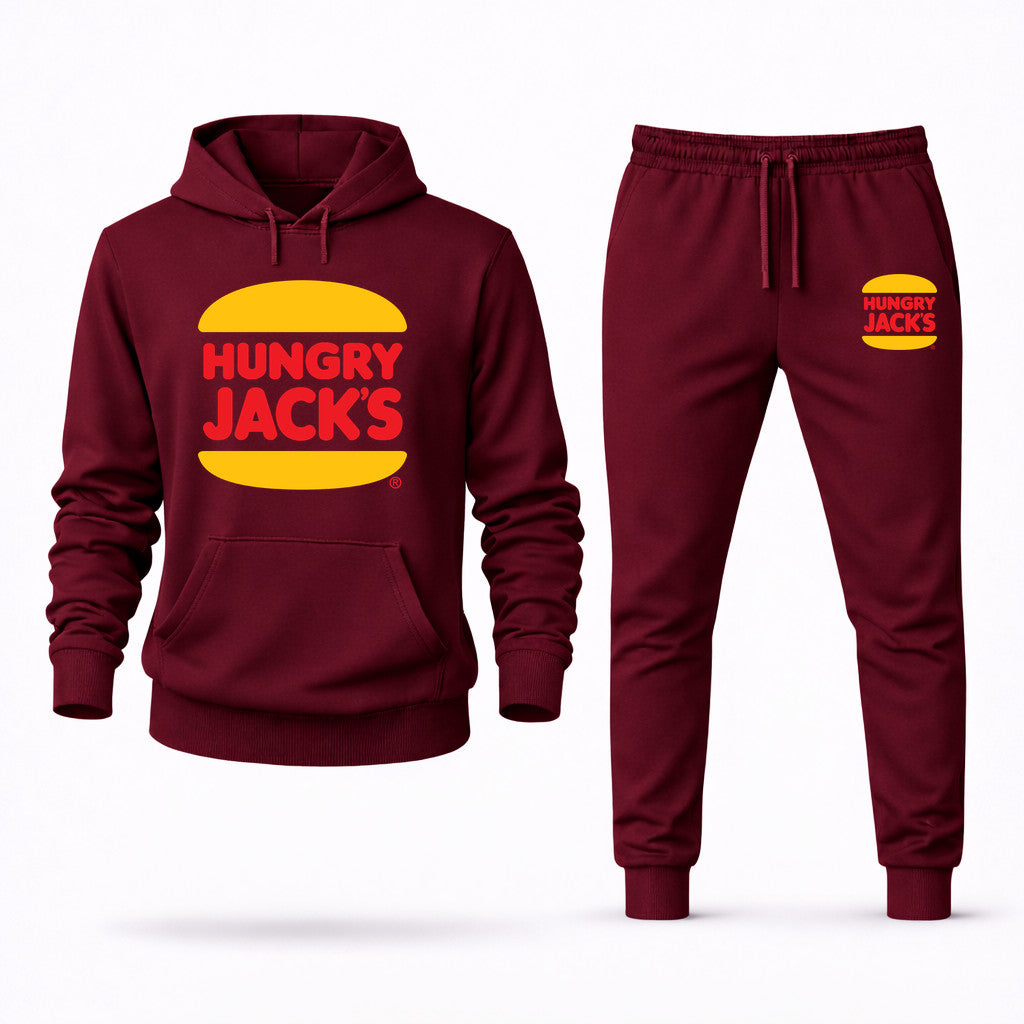 Hungry Jack's Hoodie and Joggers Set - Burgundy