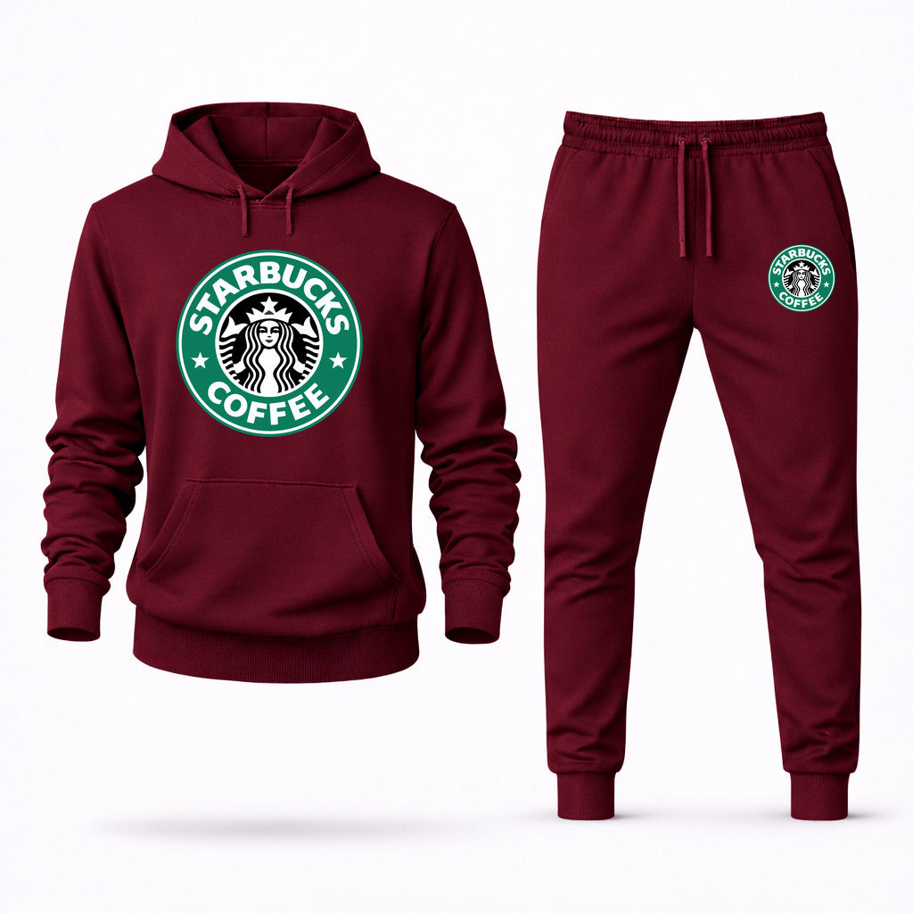 Starbucks Hoodie and Joggers Set - Burgundy