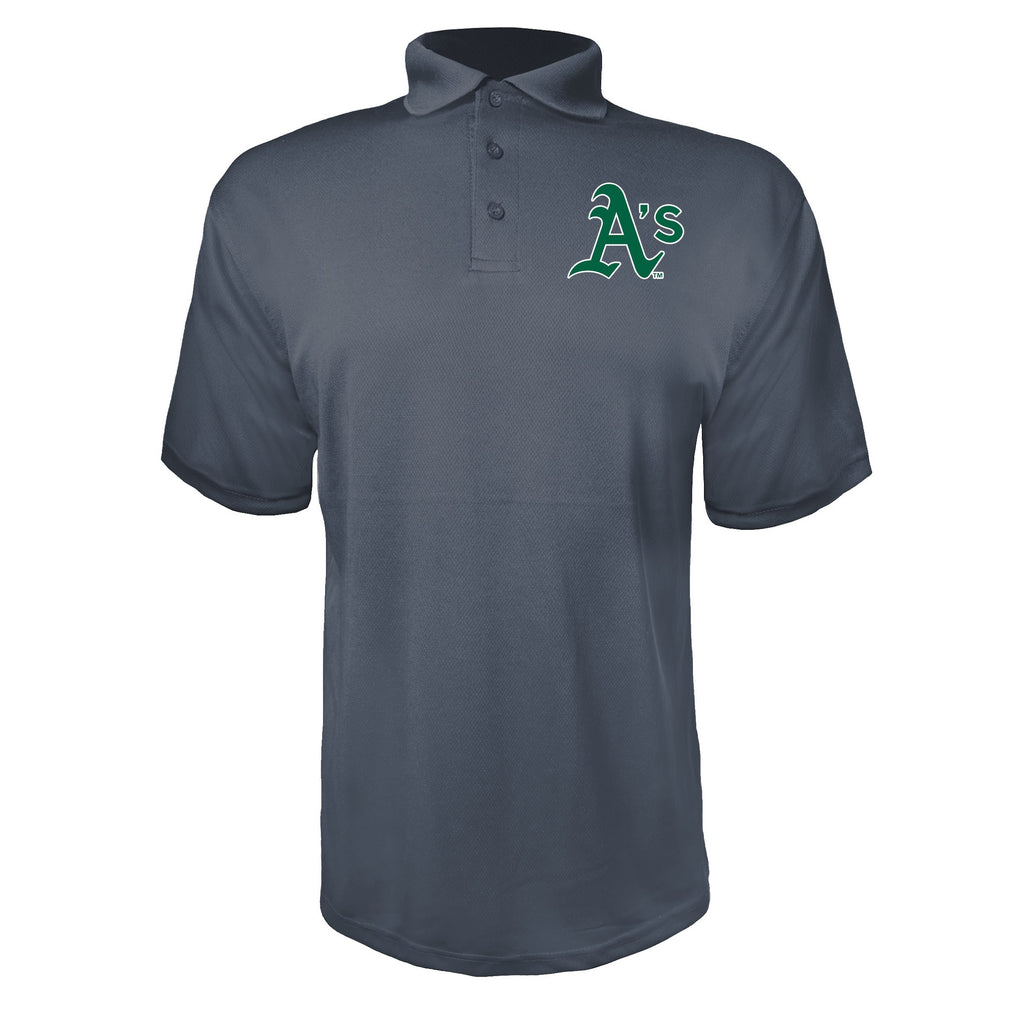 Oakland Athletics Charcoal polyester polo