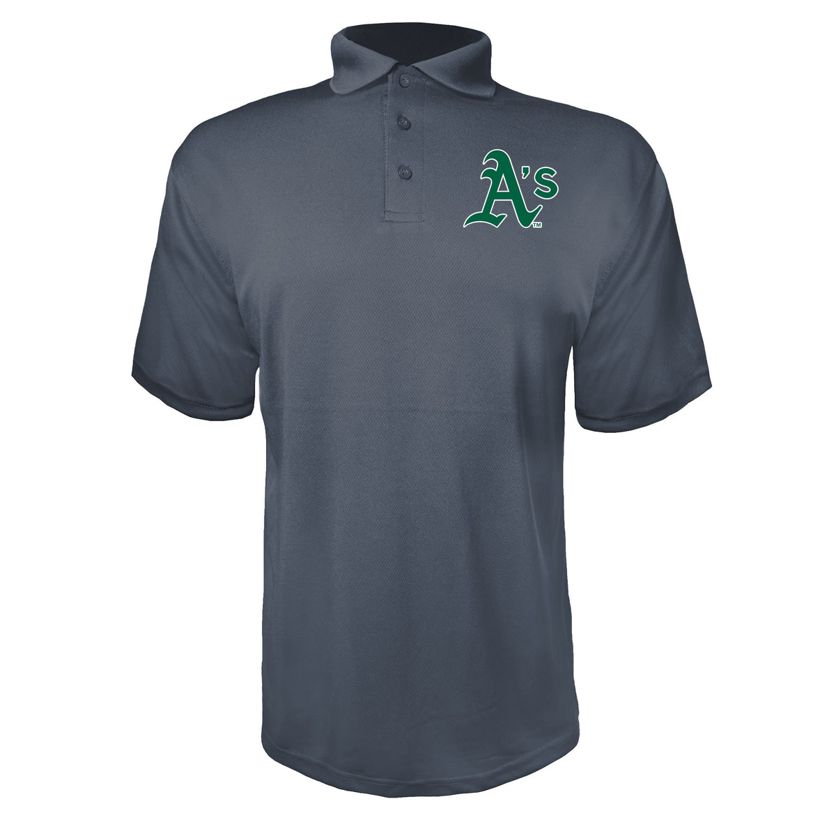 Oakland Athletics Charcoal polyester polo
