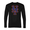 Men's New York Mets Polyester Long Sleeve T-Shirt - Black