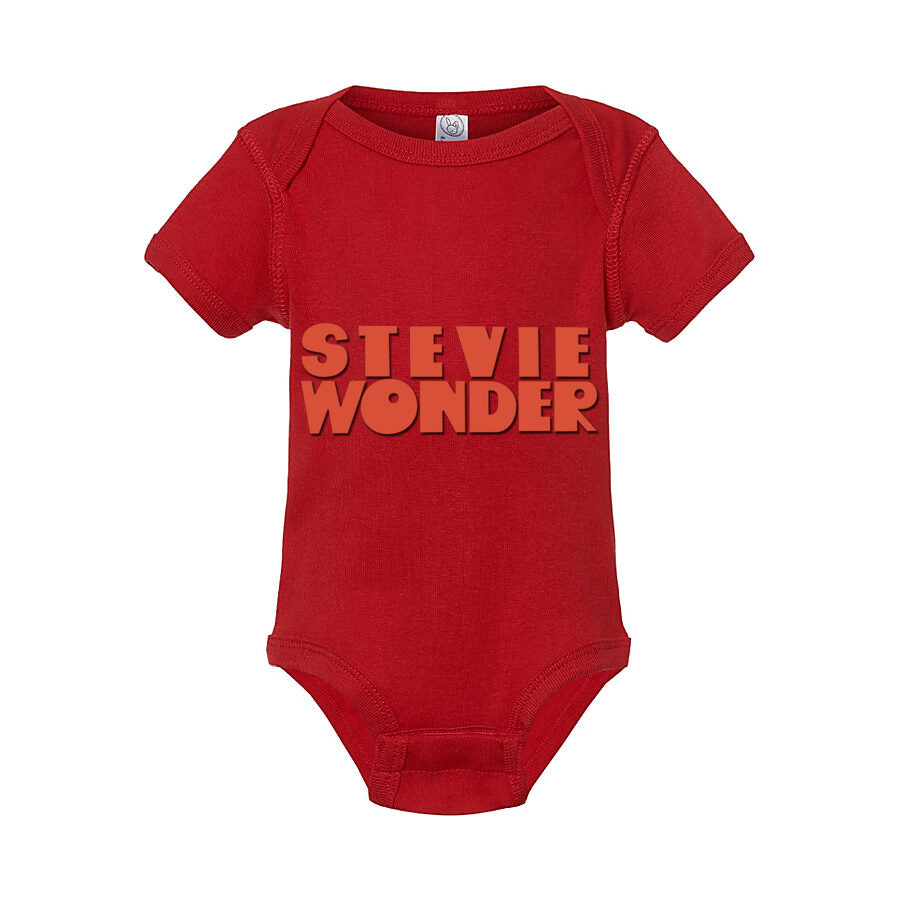 Stevie Wonder Baby Romper Onesie - Red