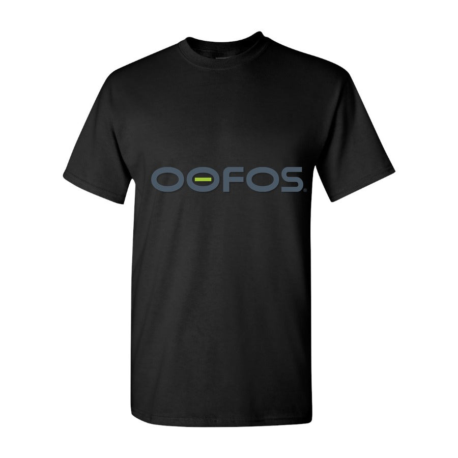 Men's Oofos Logo Cotton T-Shirt - Black