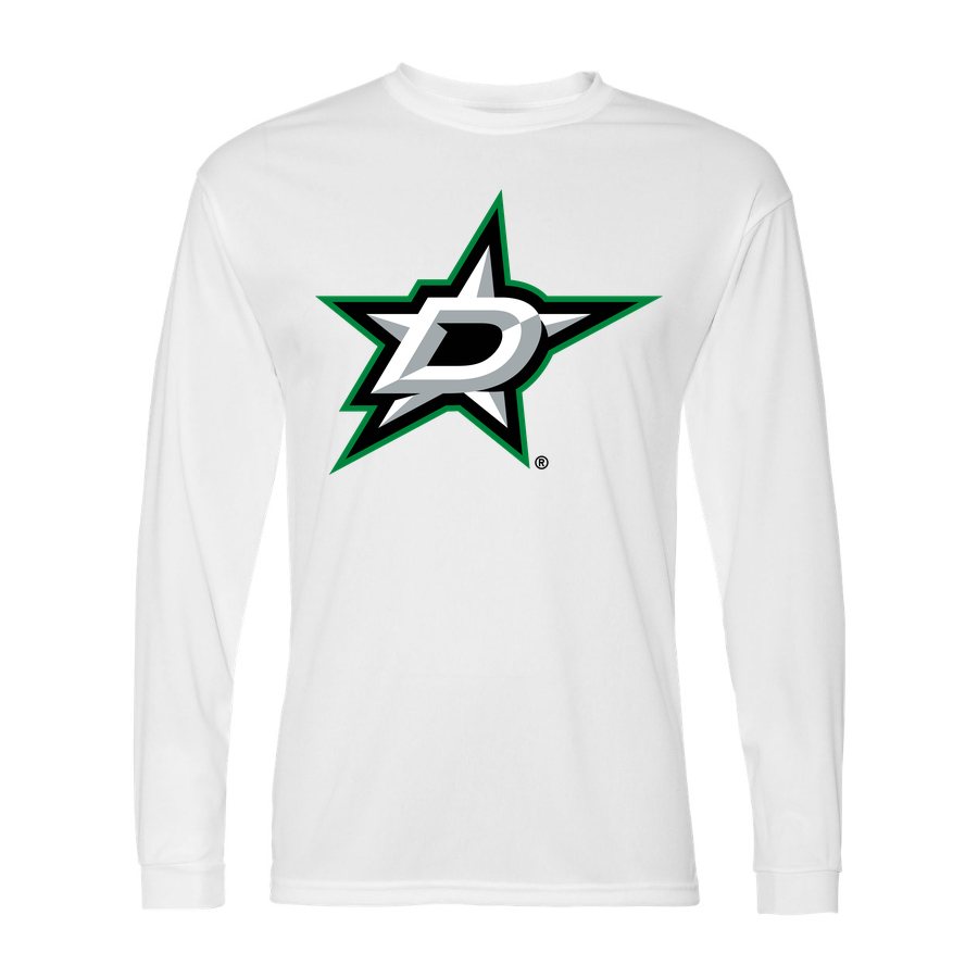 Men's Dallas Stars Polyester Long Sleeve T-Shirt - White