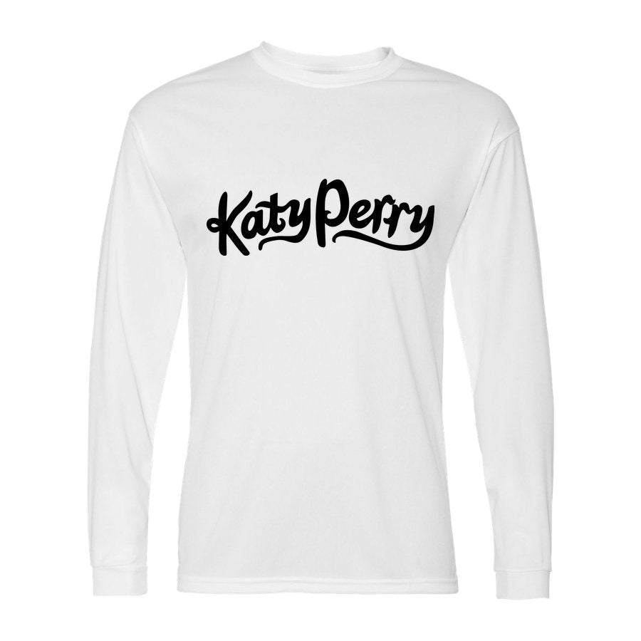 Men's Katy Perry Polyester Long Sleeve T-Shirt - White