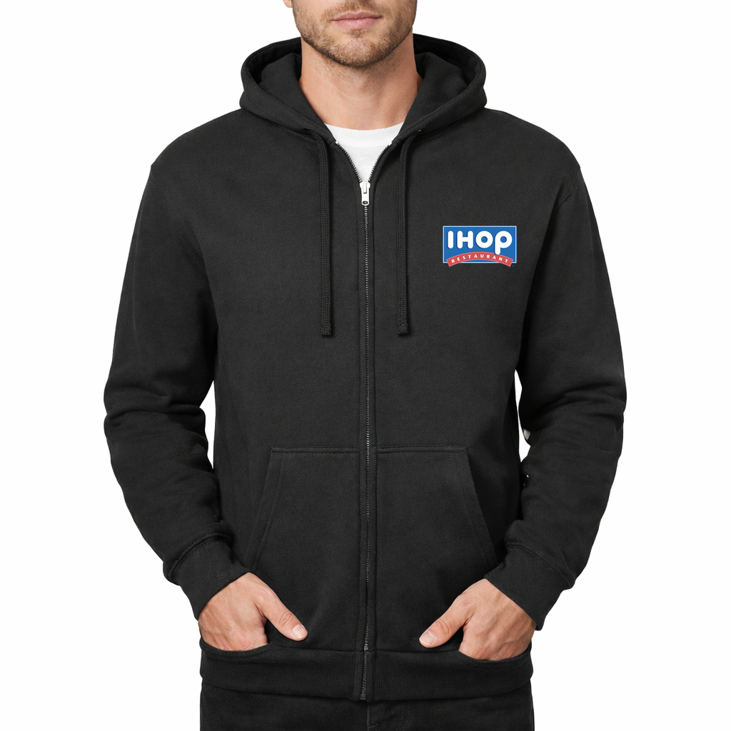 ihop Zipper Hoodie - Black