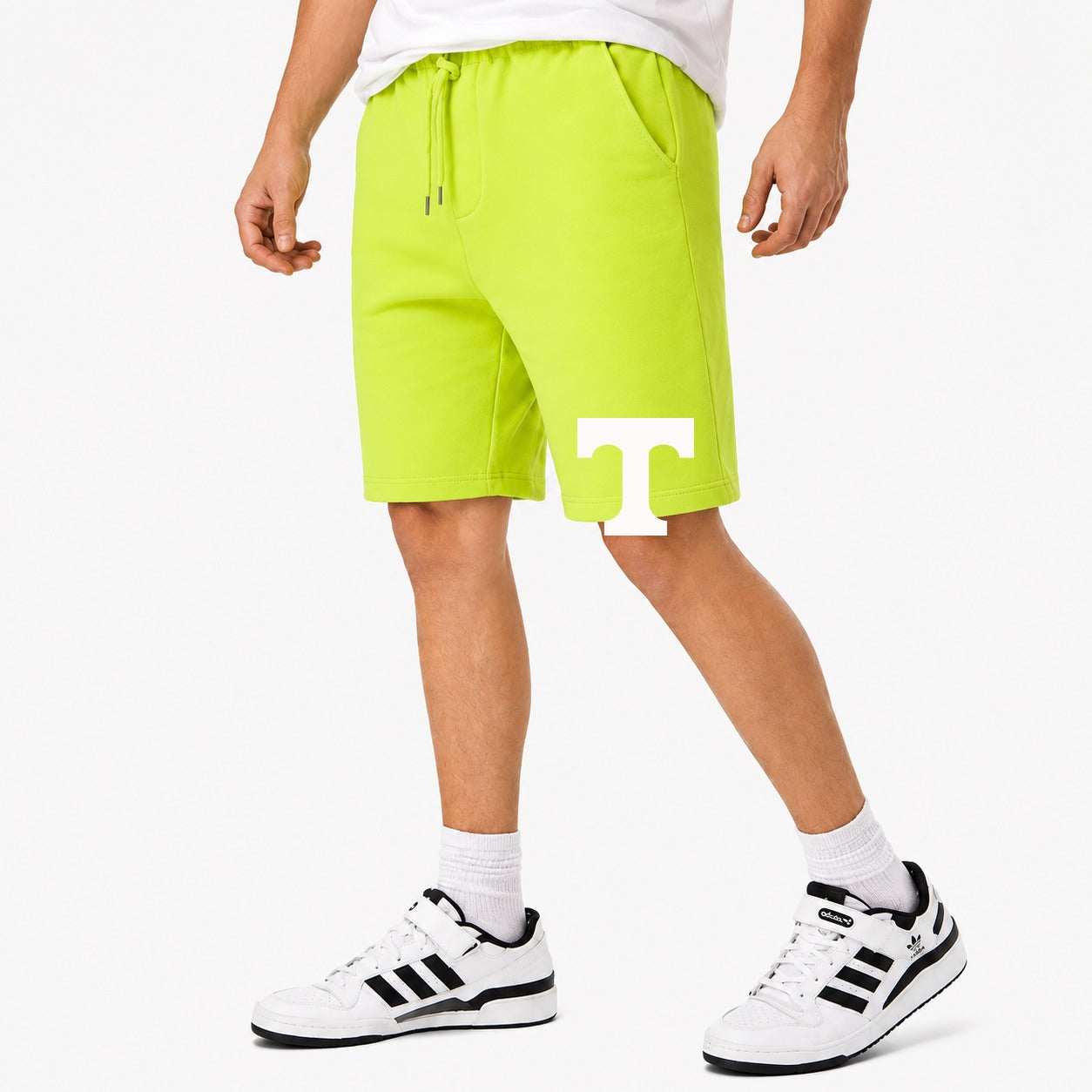 Men's Tennessee Volunteers Logo 2 Cotton Shorts - Lime Green