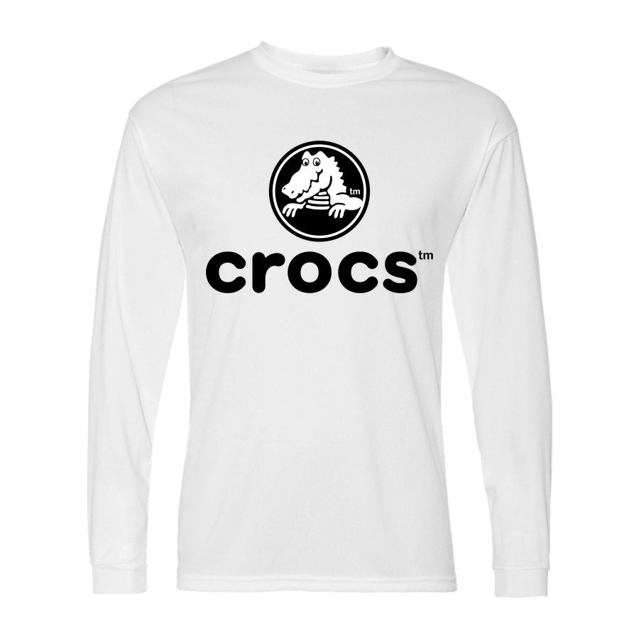 Men's Crocs Polyester Long Sleeve T-Shirt - White